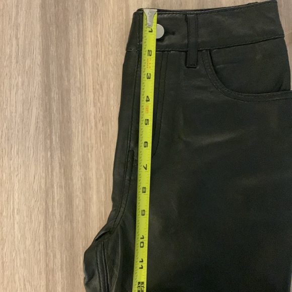 Maje Womens Perry Leather Straight Leg Flared Crop Pants US 0 Black FR 34 -Flaw- - Picture 10 of 16